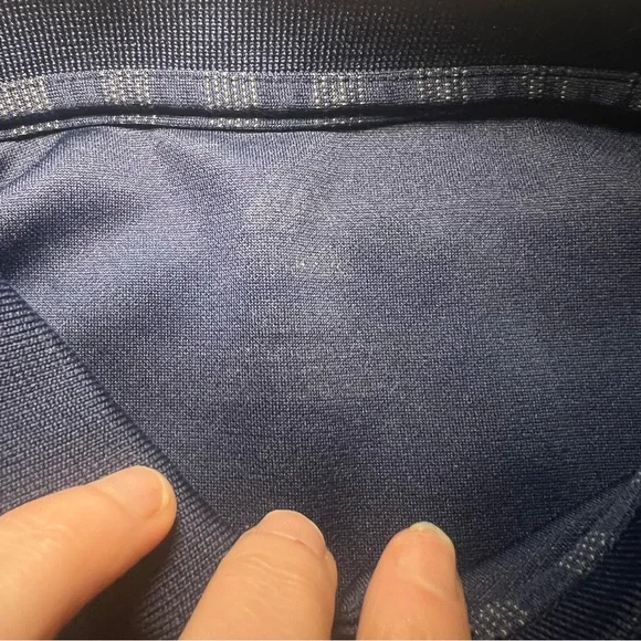 Tampa Bay Rays Majestic Mens Polo Golf Shirt Blue Striped Size XL MLB Sportswear - Picture 6 of 10